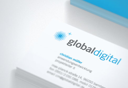 globaldigital, Corporate Design, Visitenkarten Close-Up