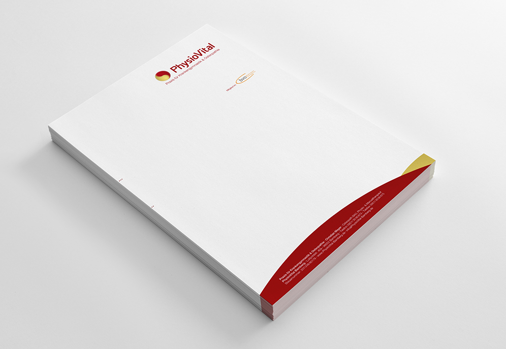 PhysioVital Bamberg, Corporate Design, Briefbogen