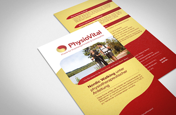 PhysioVital Bamberg, Corporate Design, Branding, Logo, Briefpapier, Visitenkarten, Geschäftsausstattung, Flyer, Folder, Broschüre, Plakat
