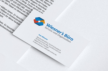 Wiesner´s Büroservice, Corporate Design, Branding, Logo, Briefpapier, Visitenkarten, Geschäftsausstattung, Flyer