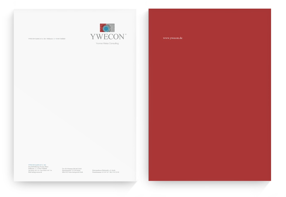 YWECON, Corporate Design, Logo, Briefbogen