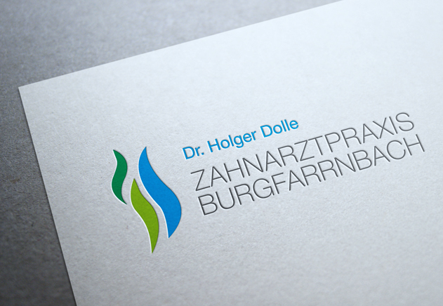 Zahnarztpraxis Burgfarrnbach, Corporate Design, Logo Close-Up